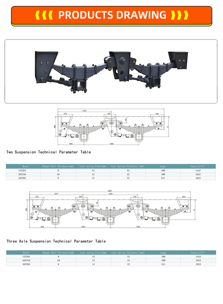 Semi-trailer suspension systems - Mechanical Suspension - 4