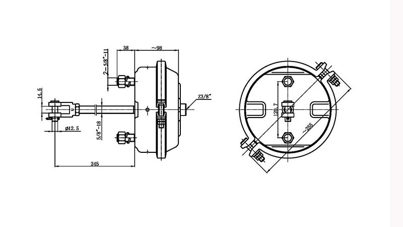 T30 Single Brake Chamber - Axle Parts - 1