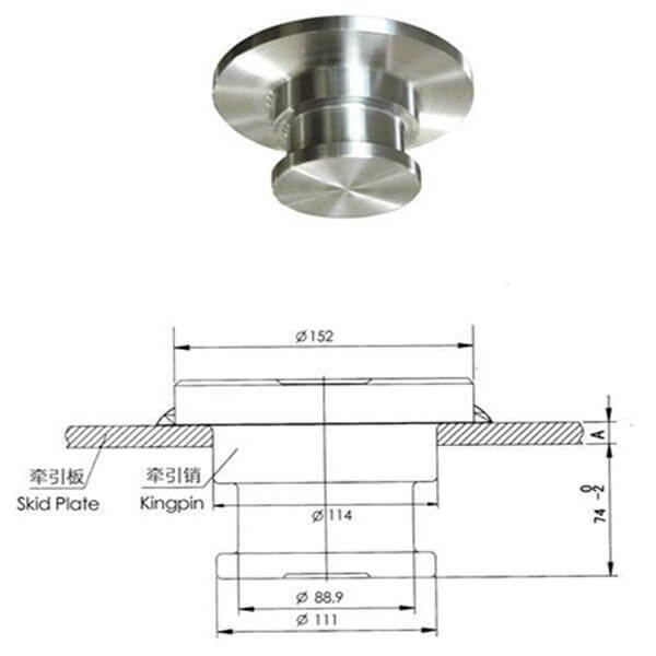 Welded King Pin 2′ / 3.5′ inch - King Pin - 3