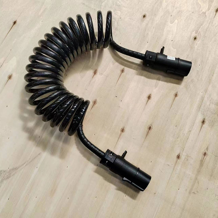 7-core spiral wire and plug